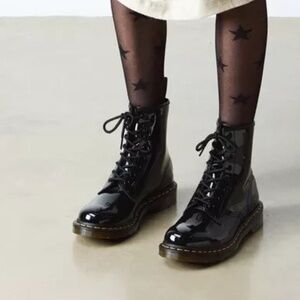 Doc Martens Black 1460 leather patent boots
